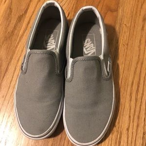 Grey canvas slide on vans